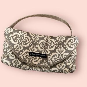 PETUNIA PICKLE BOTTOM DIAPER CLUTCH GRAY WHITE